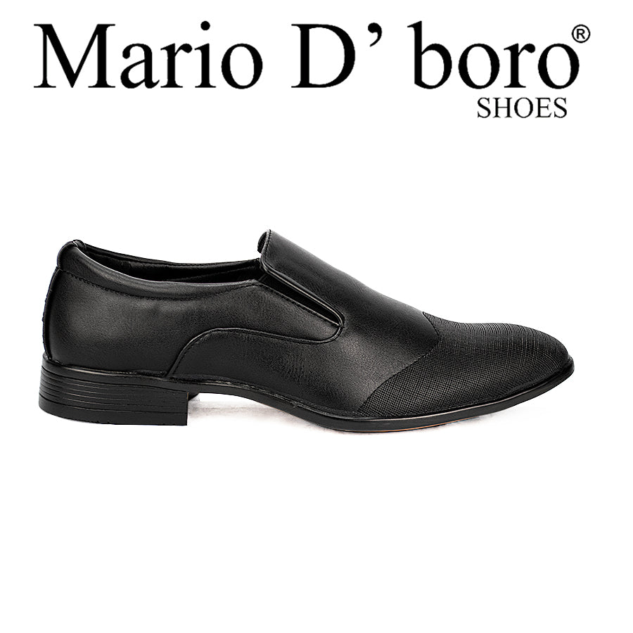 Mario D' Boro Men's Formal Shoes Slip On MW 23523 Black C27