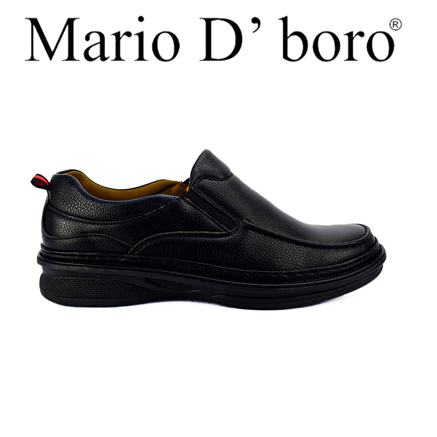 Mario D' Boro Men's Formal Slip On MX 24659 Black/Dark Brown C47