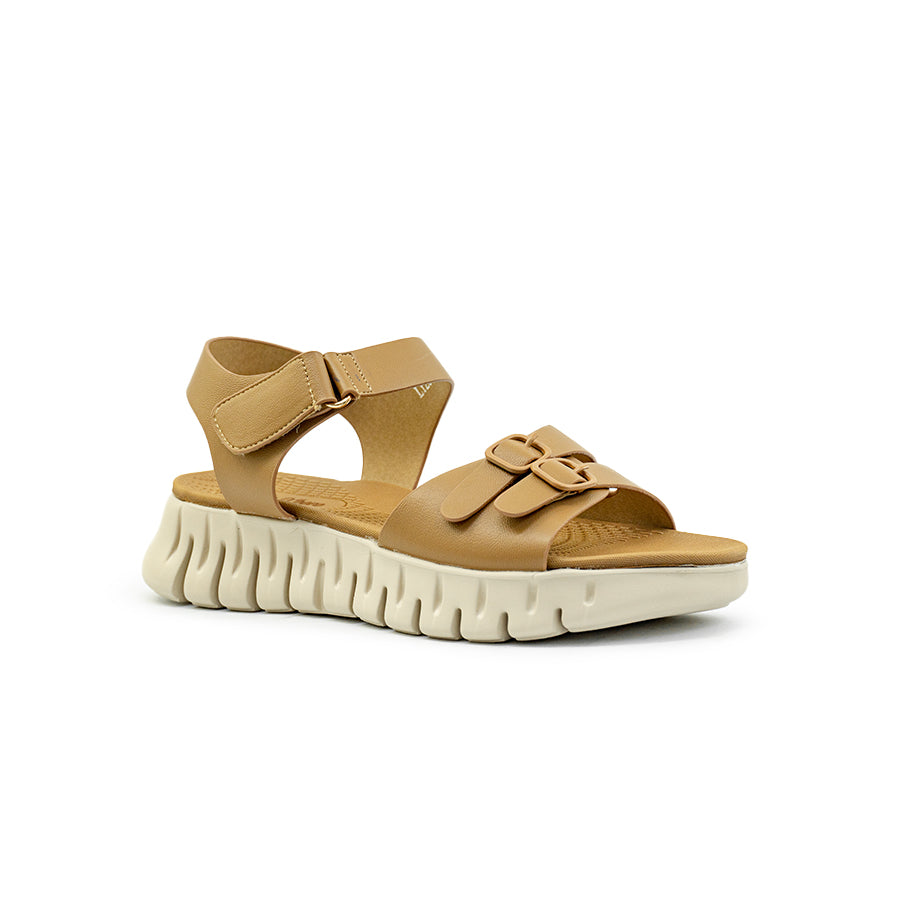 Mario D' Boro Women's Flat Sandals LY 29124 - Brown / Taupe C86
