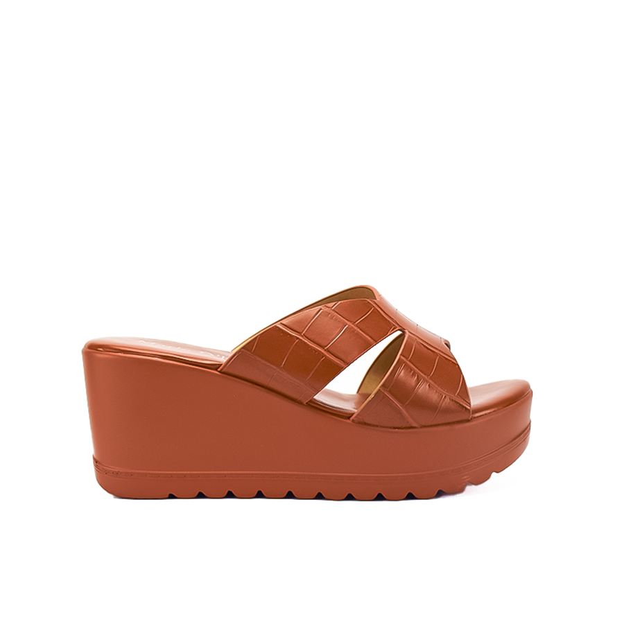 Mario D' Boro Women's Wedge Sandals LX 26591 Brown/Off White C51