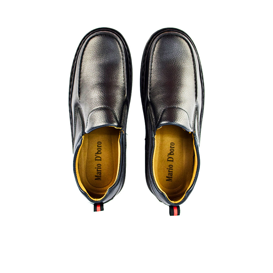 Mario D' Boro Men's Formal Slip On MX 24659 Black/Dark Brown C47