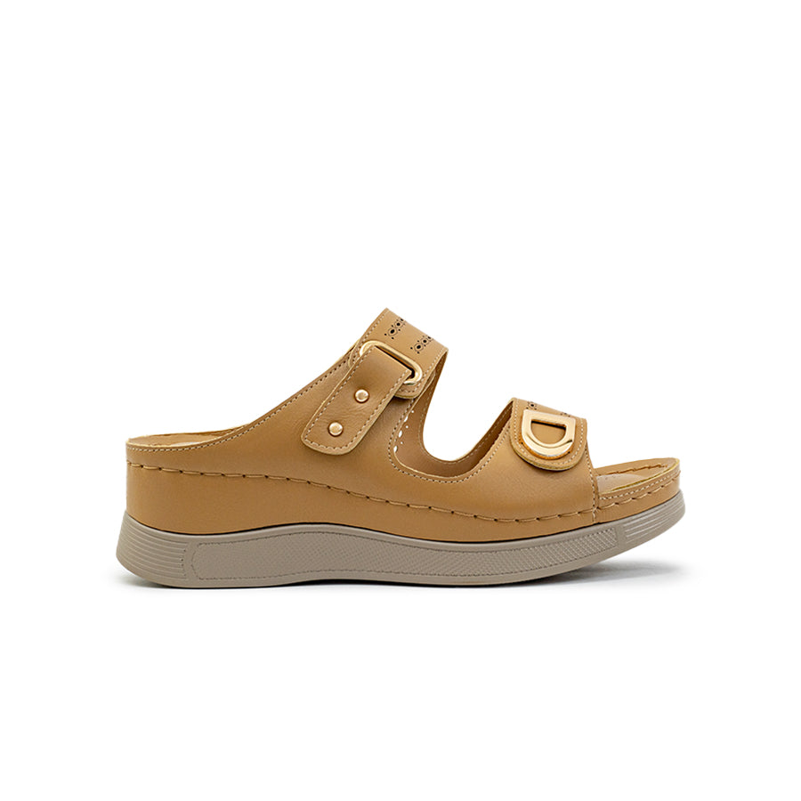 Mario D' boro Women's Wedge sandals LY 29083 - Dark Beige / Taupe C89