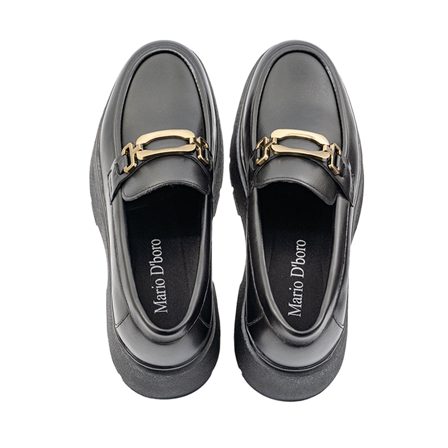 Mario D' Boro Men's Formal Slip On MY 24841 - Black /V.Dark Brown  C81