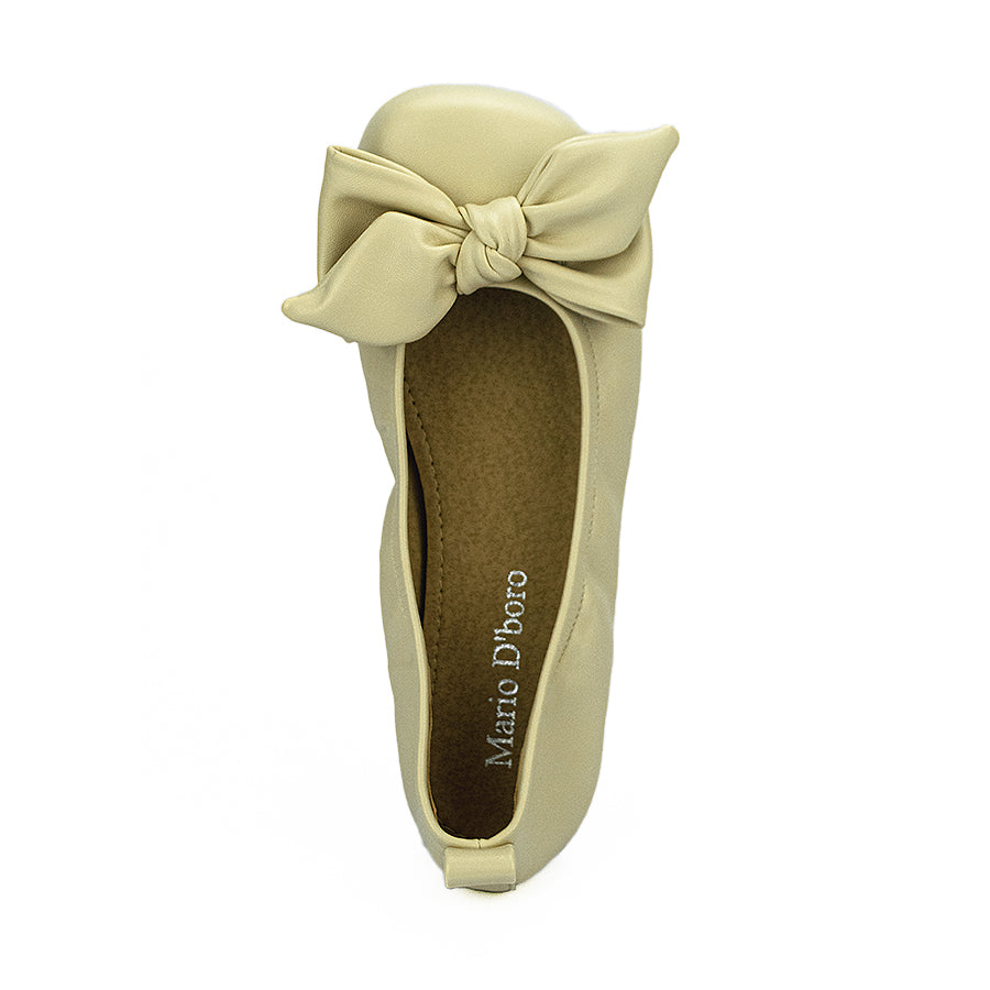 Mario D' Boro Women's Flat Shoes  LW 25495 Bone/Black C40