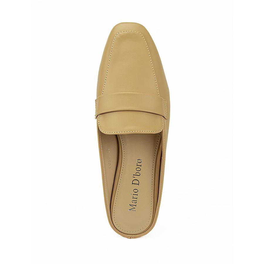 Mario D' Boro Women's Mules Sandals LV 014 Beige/Brown