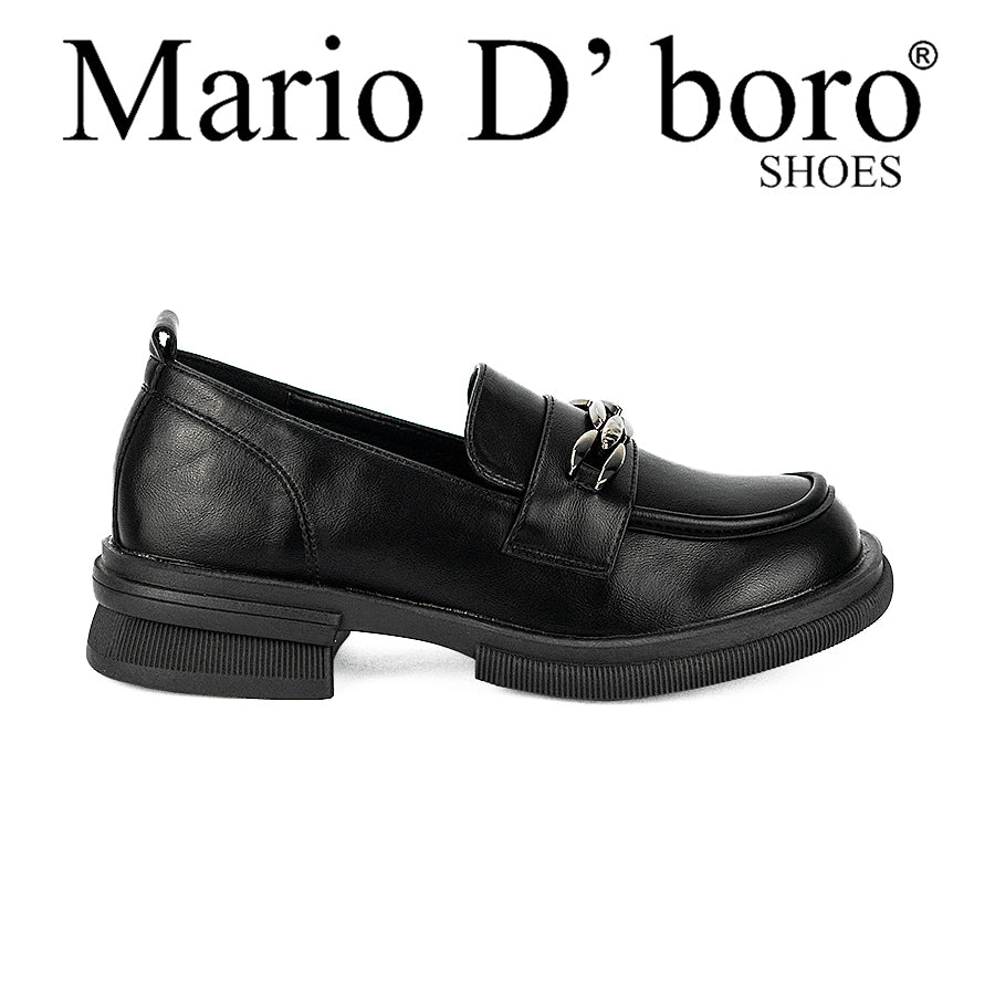 Mario D' Boro Women's Korean Flat Shoes  Lw 24074 Black C31