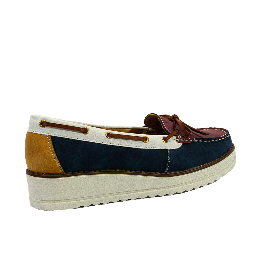 Mario D' Boro Women's Loafers LX 27206 Blue/Red C60