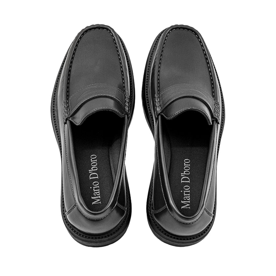 Mario D' boro Men's Formal Slip On MY 26389 - Black / Dark Brown C85