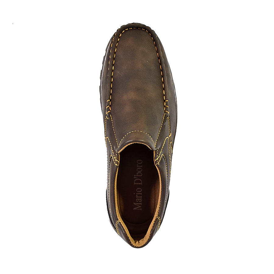 Mario D' Boro Men's Formal Slip On MX 25395 Black/Dark Brown C57