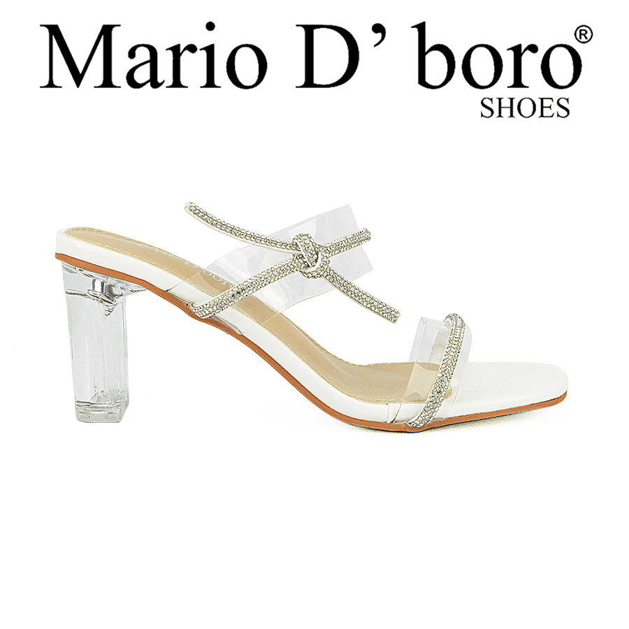 Mario D' Boro Women's Heeled Sandals LW 22630 Taupe/White C33