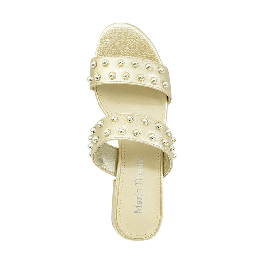 Mario D' boro Women's Heeled Sandals LY 29546 - Soft Gold /Soft Silver C89