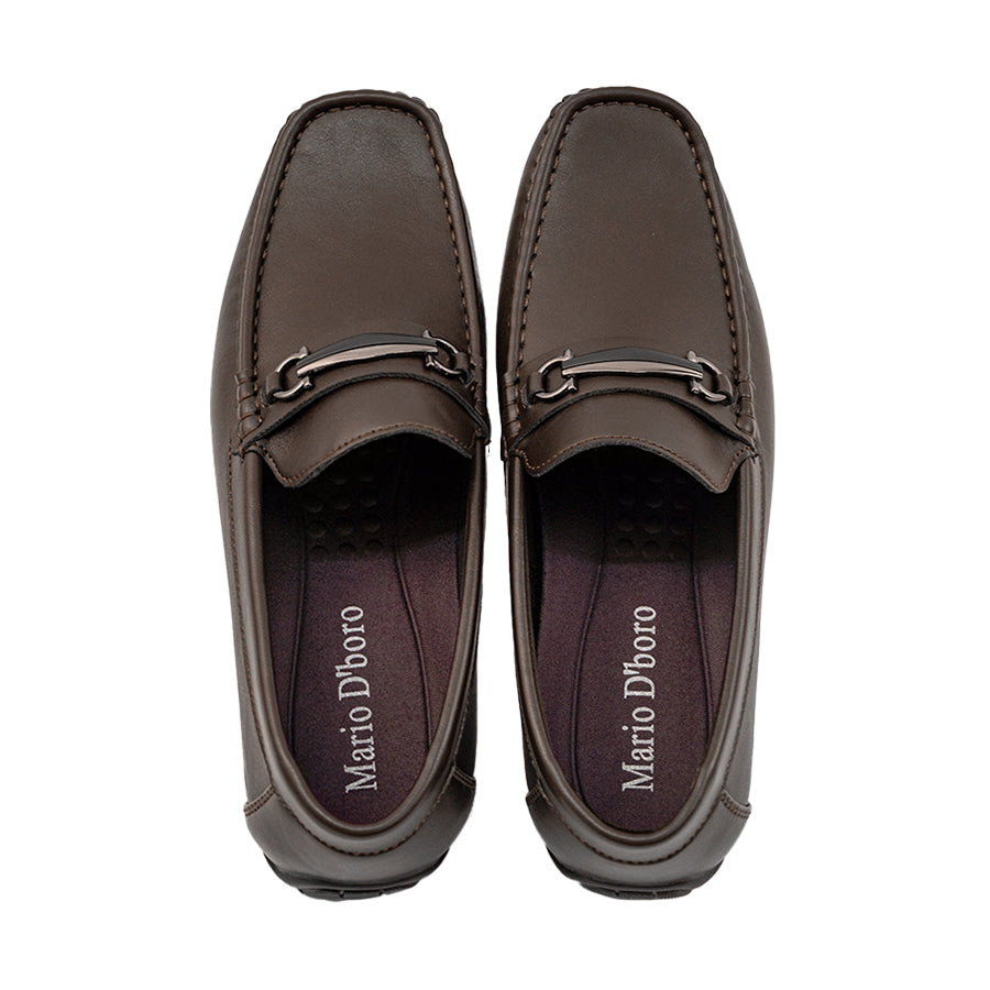 Mario D' boro Men's Casual Loafers MY 25935 - Black / VDark Brown C84