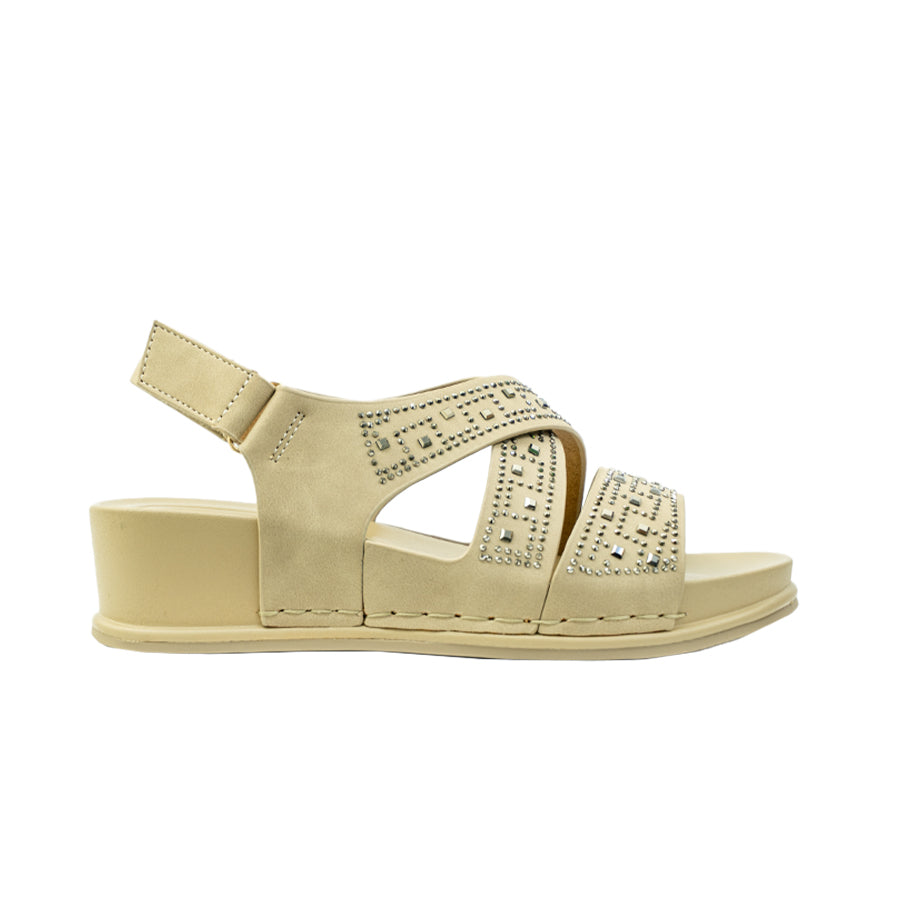 Mario D' Boro Women's Flat Sandals LY 28315 Black/Taupe C70