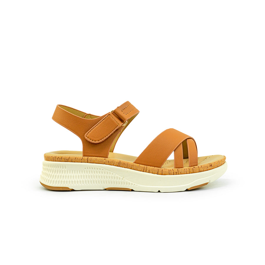 Mario D' boro Women's Flat Sandals LY 29526 - Light Beige / Tan C89