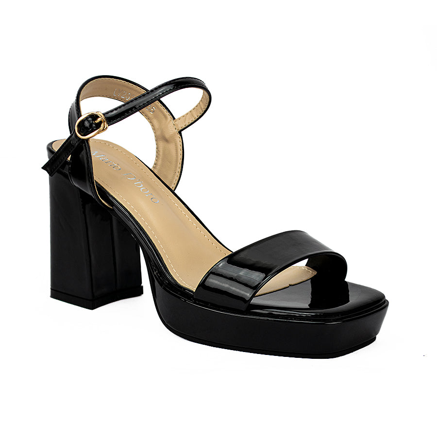 Mario D' Boro Women's Heeled Sandals Lw 23286 Black/Taupe C51 C65