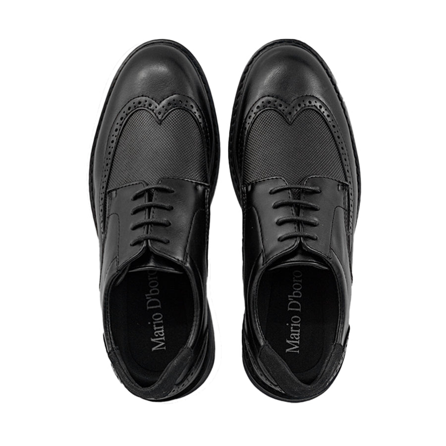 Mario D' boro Men's Formal Oxford MY 26091 - Black / Brown C88