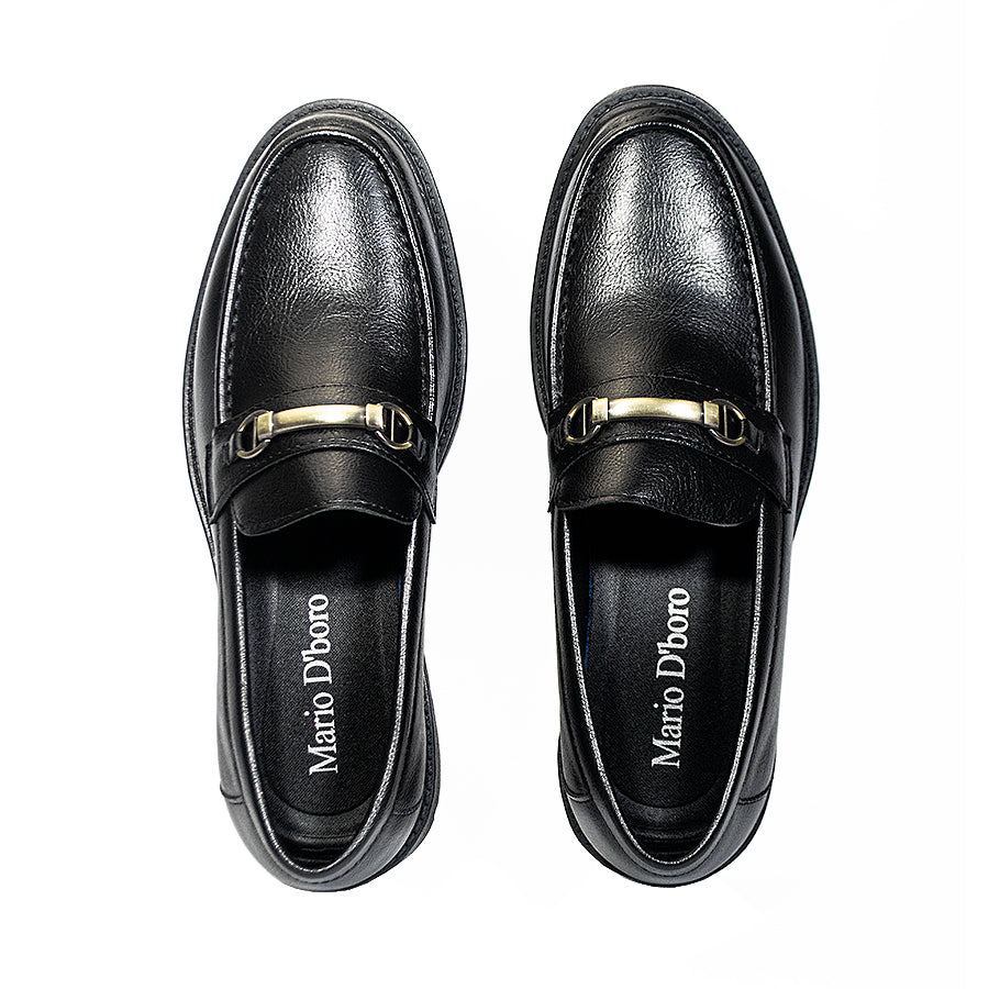 Mario D' Boro Men's Formal Slip On MY 25711 Black/Tan C64