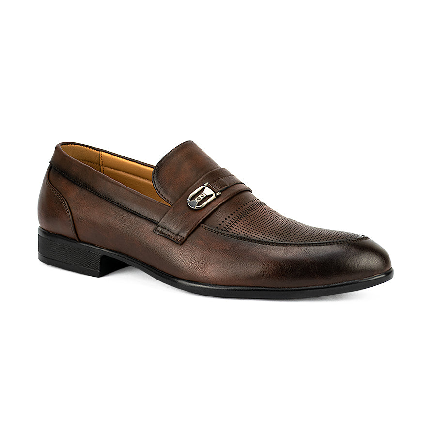 Mario D' Boro Men's Formal Shoes Slip On Mw 23472 Black/Brown C30