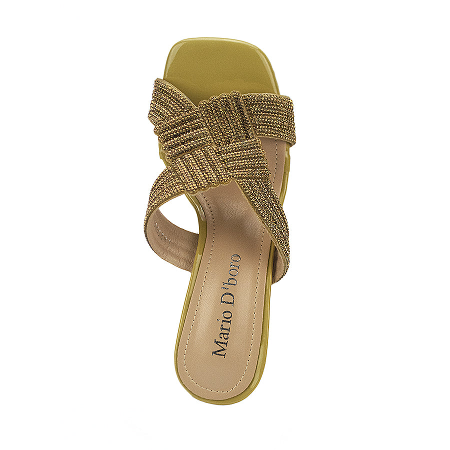 Mario D' Boro Women's Evening Sandals LW 25328 Beige/Black  C40