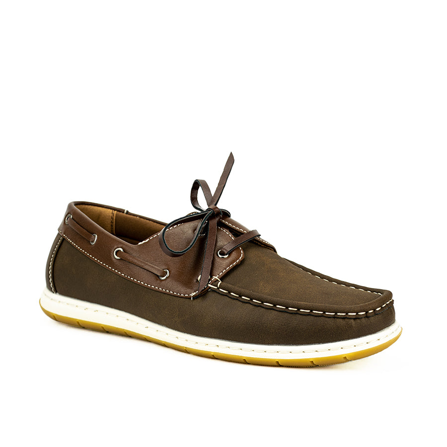 Mario D' Boro Men's Casual Boat Shoes Mw 22774 Dark Brown