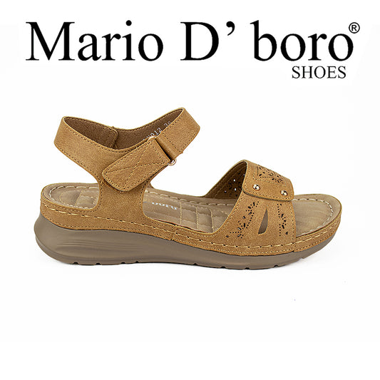 Mario D' Boro Women's Sandals Lv 012 Beige/Black