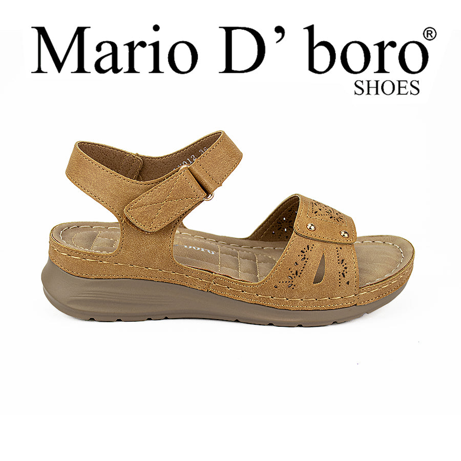 Mario D' Boro Women's Sandals Lv 012 Beige/Black