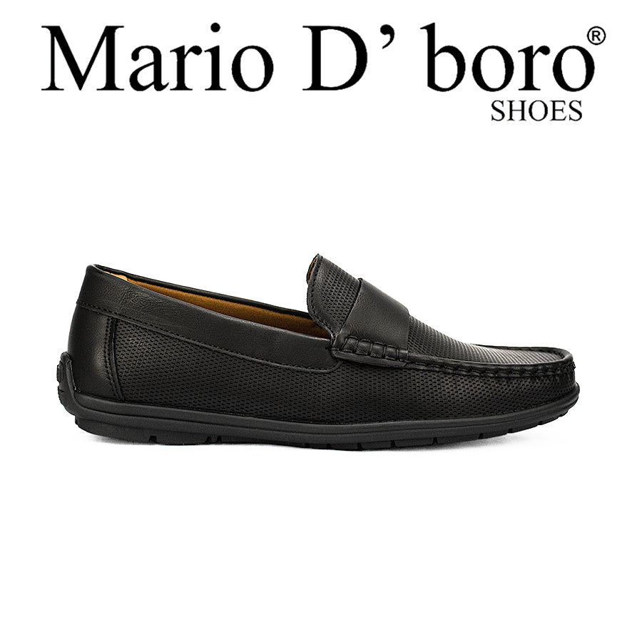 Mario D' Boro Men's Casual Loafers Mw 24394 Black/Dark Gray C42