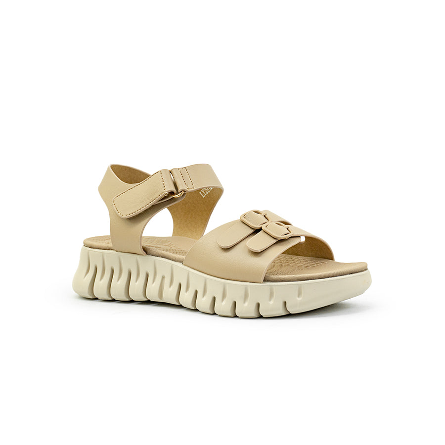 Mario D' Boro Women's Flat Sandals LY 29124 - Brown / Taupe C86