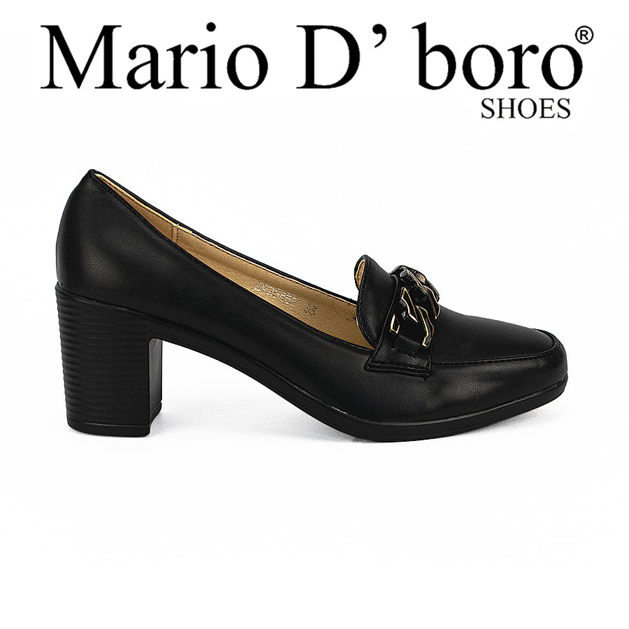 Mario D' Boro Women's College Pumps Lw 25455 Black/Beige C41-C44