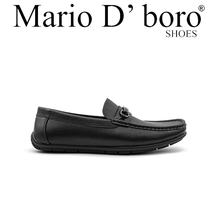 Mario D' boro Men's Casual Loafers MY 25935 - Black / VDark Brown C84