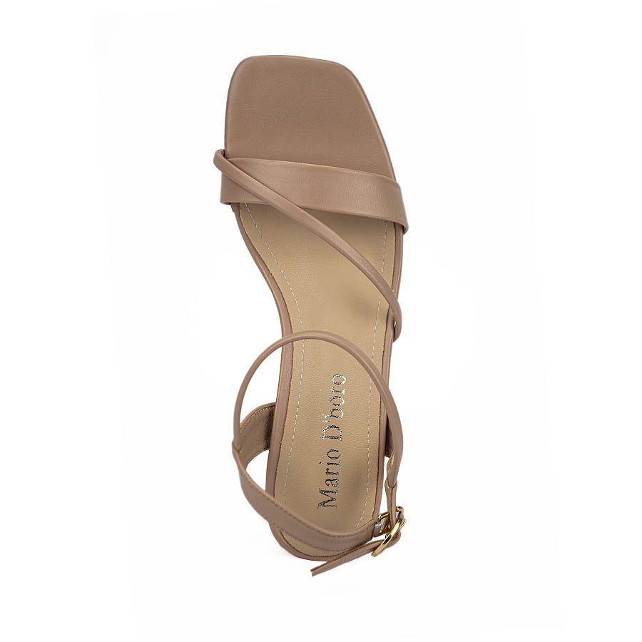 Mario D' Boro Women's Heeled Sandals Lv 22525 Old Rose/Green/Taupe C39 C51