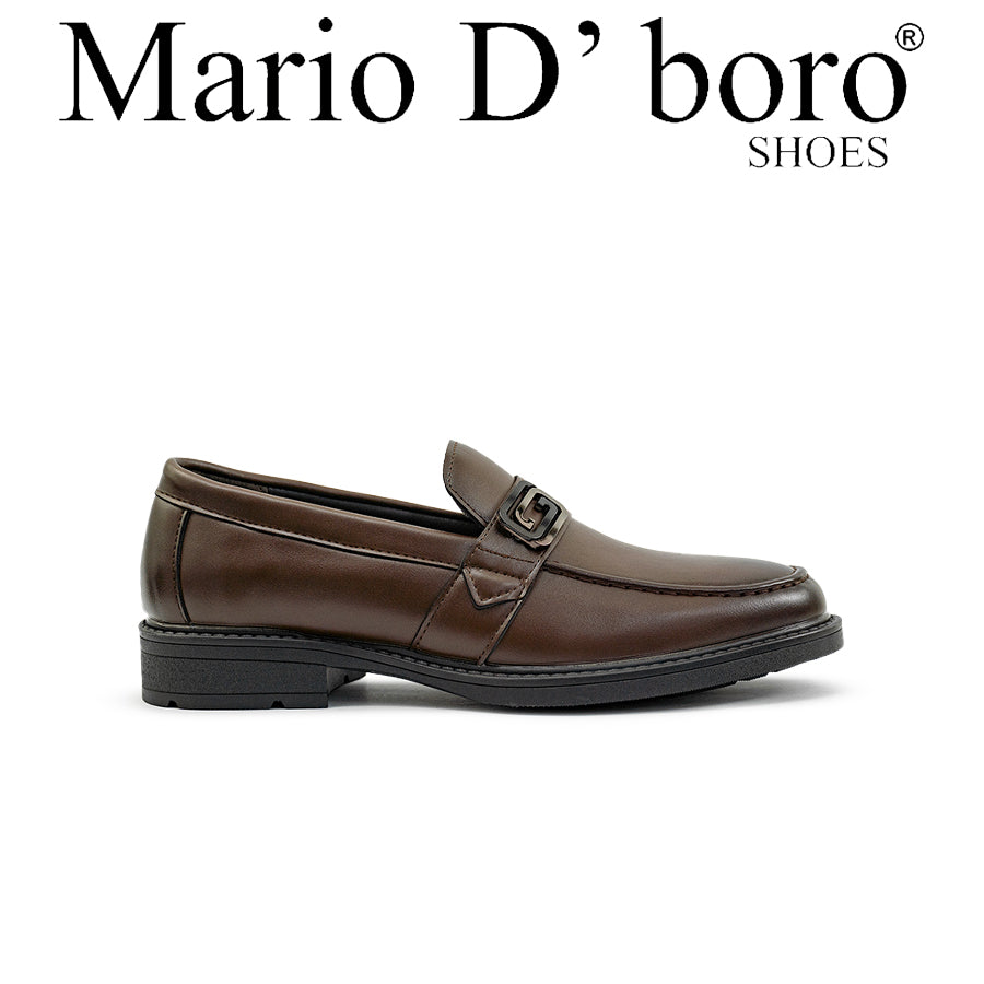 Mario D'boro Men's Formal Slip On MY 26474 - Black / VDark Brown C87