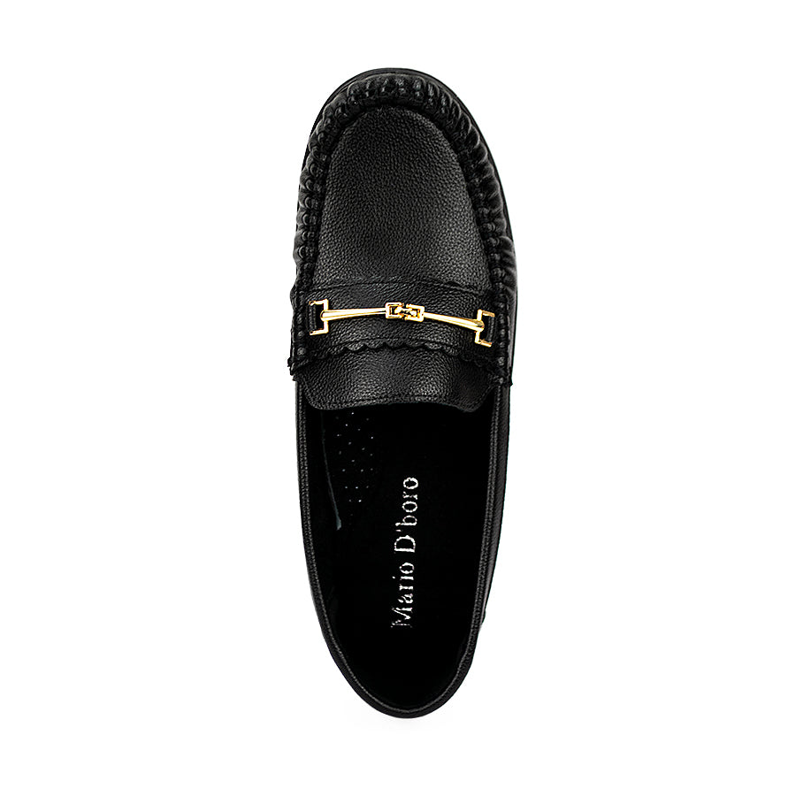 Mario D' Boro Women's Flat Shoes Lv 23031 Black/Bone