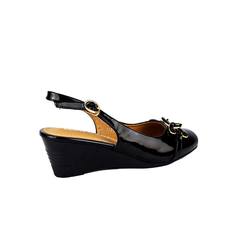 Mario D' Boro Women's Wedge Sandals LX 26290 Beige/Black C49