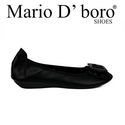 Mario D' Boro Women's Flat Lv 22948 Black/Dark Brown
