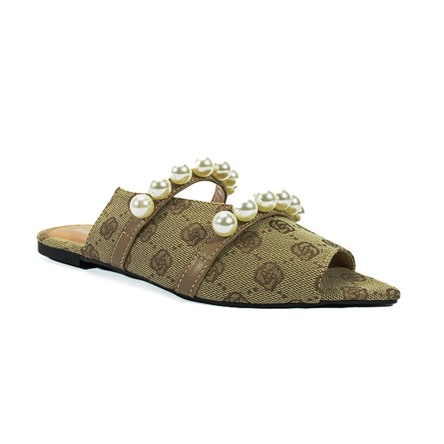 Mario D' Boro Women's Flat Sandals LX 27345 Brown C54