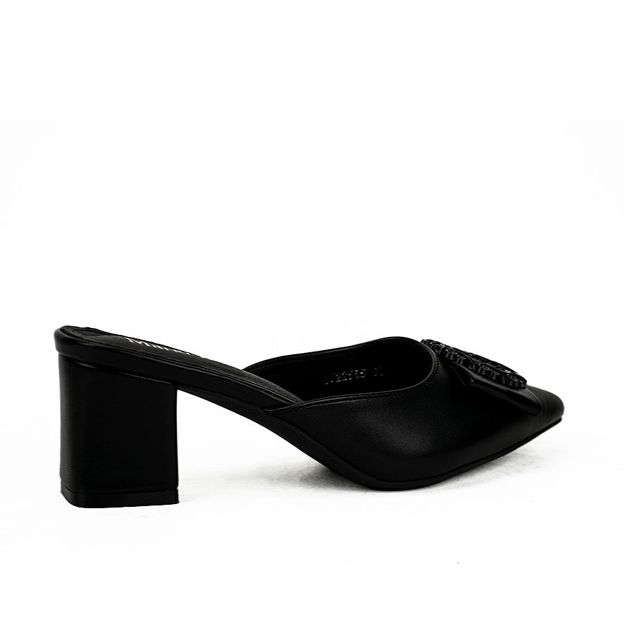 Mario D' Boro Women's Mules Sandals Lv 22565 Black/Old Rose