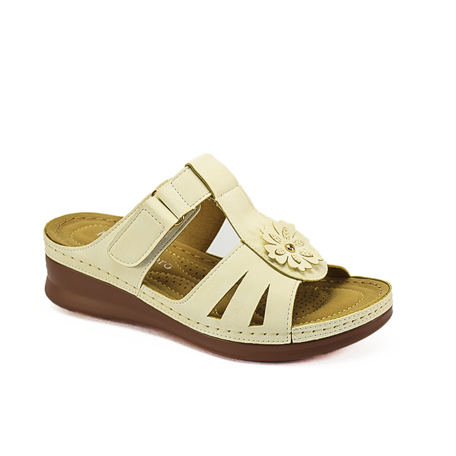 Mario D' Boro Women's Wedge Sandals LX 26826 Beige/Off White C51