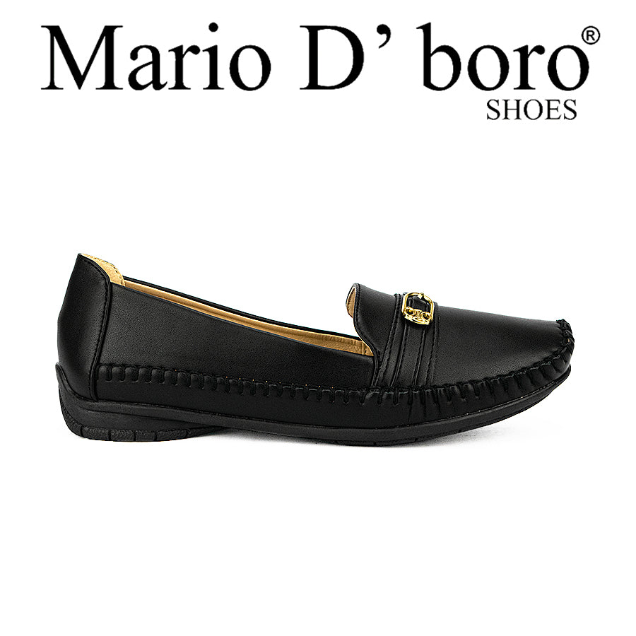 Mario D'Boro Women's Ballet Flats Lw 25810 Black/Bone C44