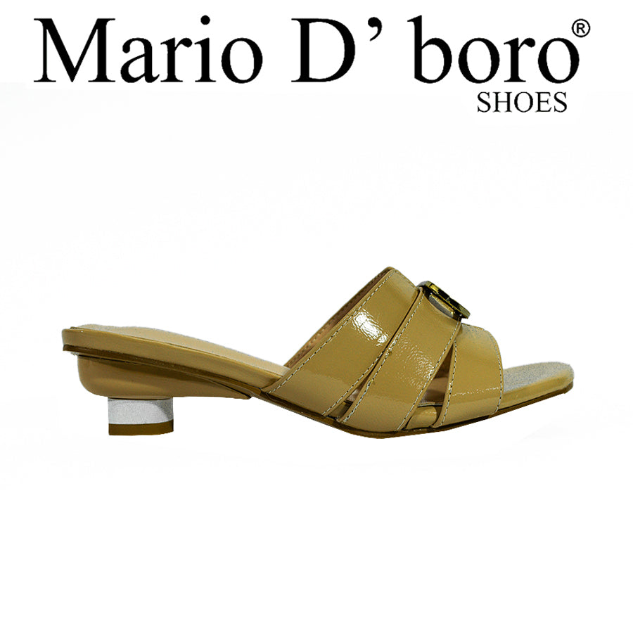 Mario D' Boro Women's Heeled Sandals LX 27510 Beige/Light Gray C58