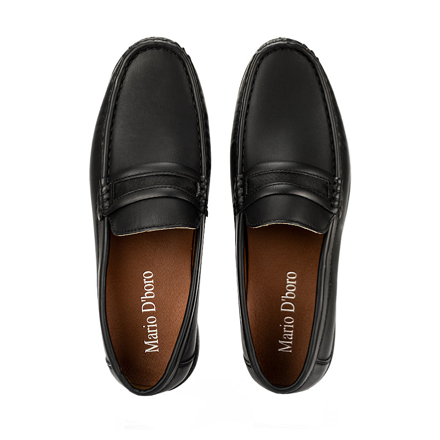 Mario D' Boro Men's Casual Loafers Shoes Mw 22619 Black