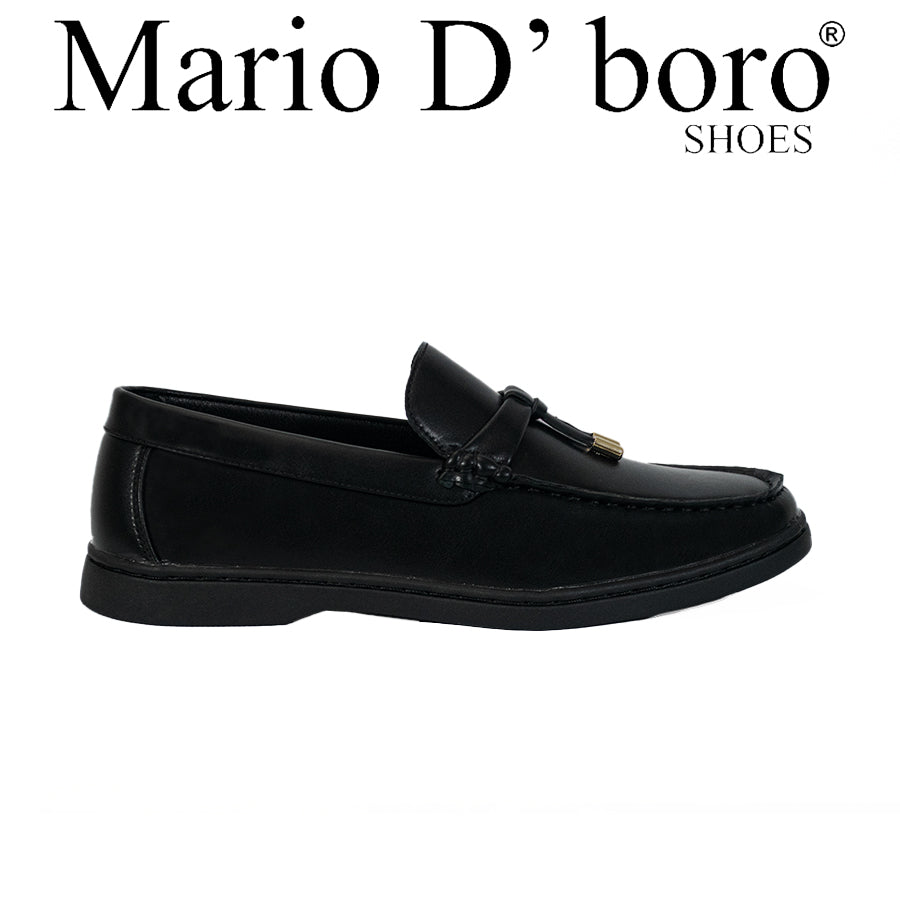 Mario D' Boro Men's Casual Loafers MY 25920 Black/Very Dark Brown C66