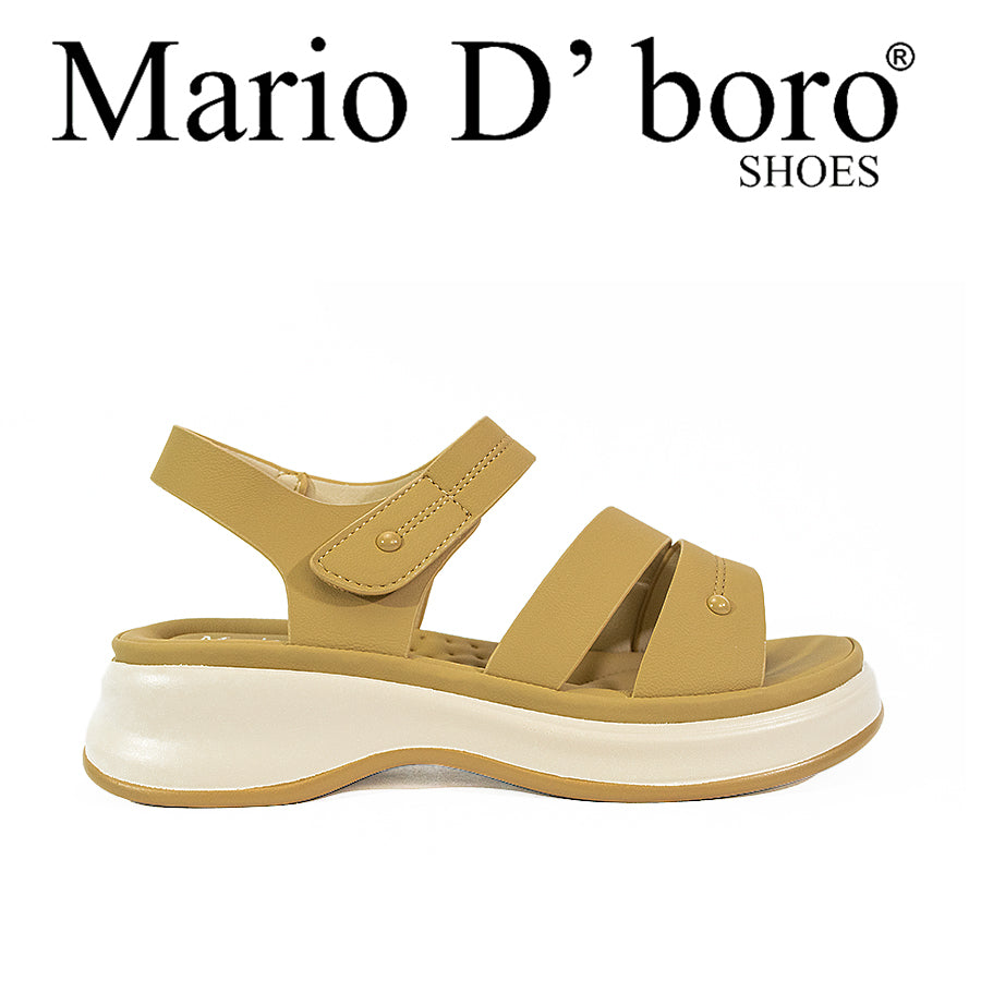 Mario D' boro Women's Flat Sandals LX 27961 Beige / Black