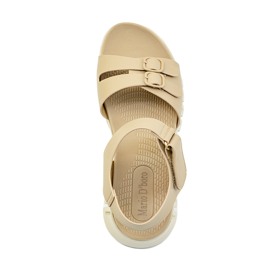 Mario D' Boro Women's Flat Sandals LY 29124 - Brown / Taupe C86