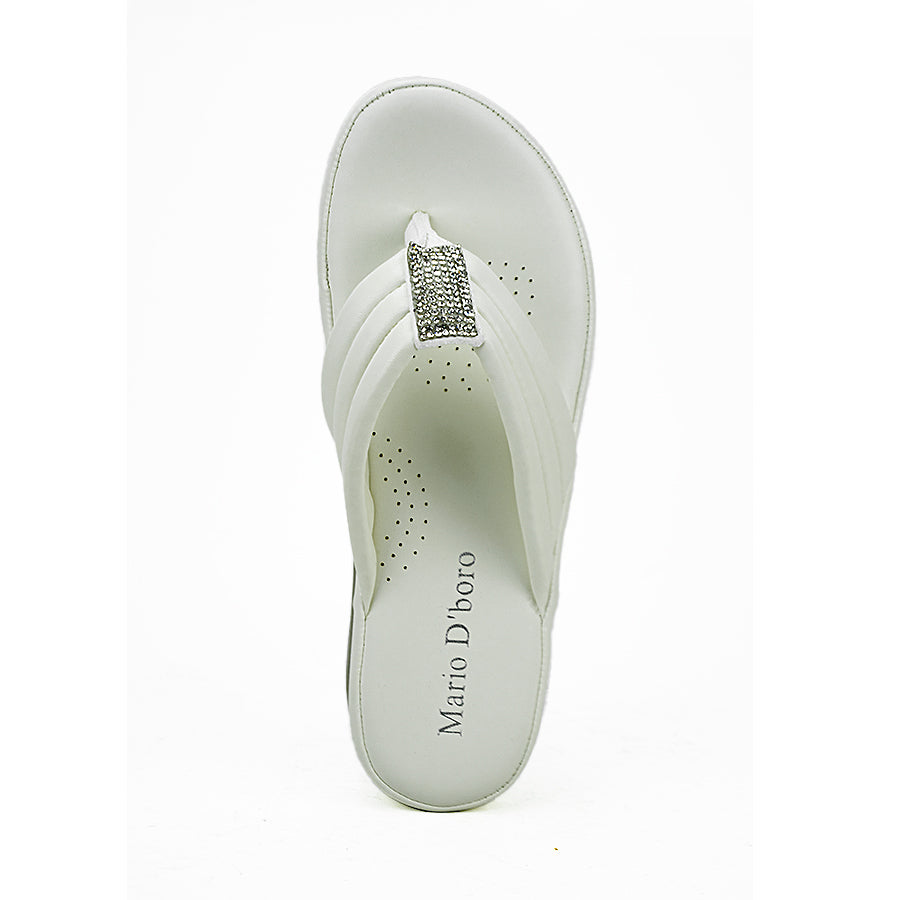 Mario D' Boro Women Flat Sandals Lv 22134 Black/White