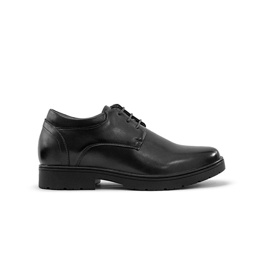 Mario D' boro Men's Formal MZ 27082 C95 Black / Brown leather dress shoe with lace-up design and rubber sole. Suitable for formal occasions.