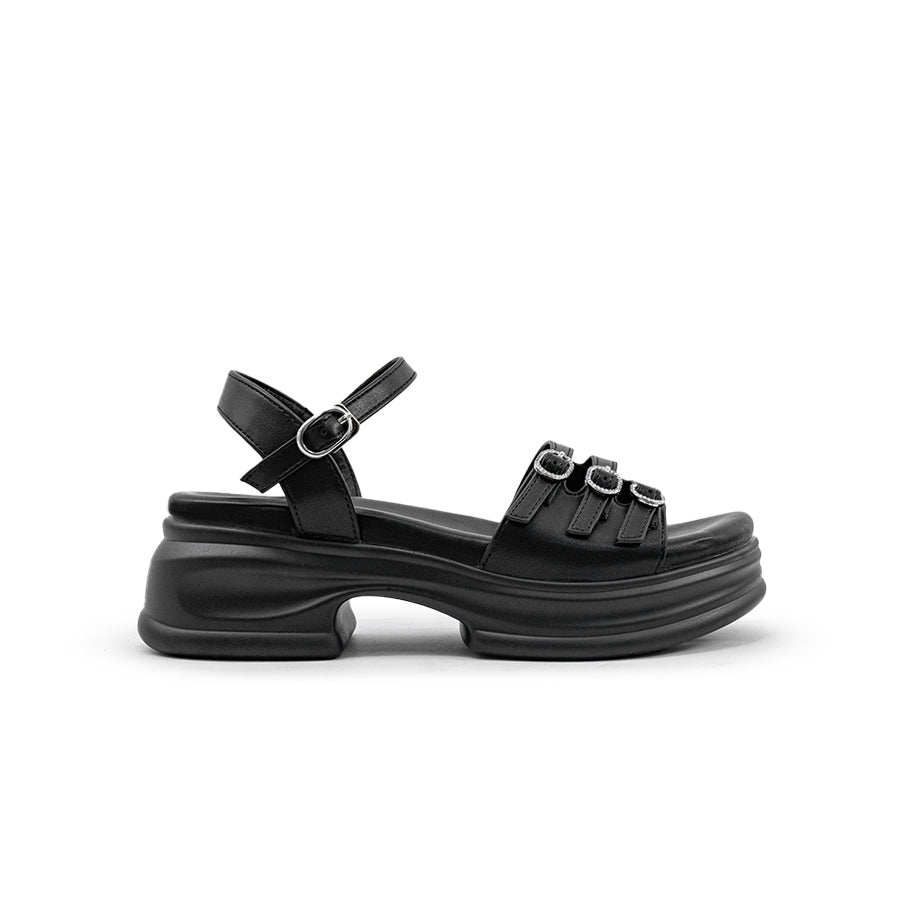Mario D' boro Women's Heeled Sandals LY 28207 - Black / Off White C89