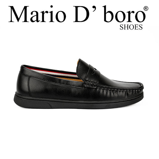 Mario D' Boro Men's Casual Loafers Shoes Mw 22906 Black/Dark Brown