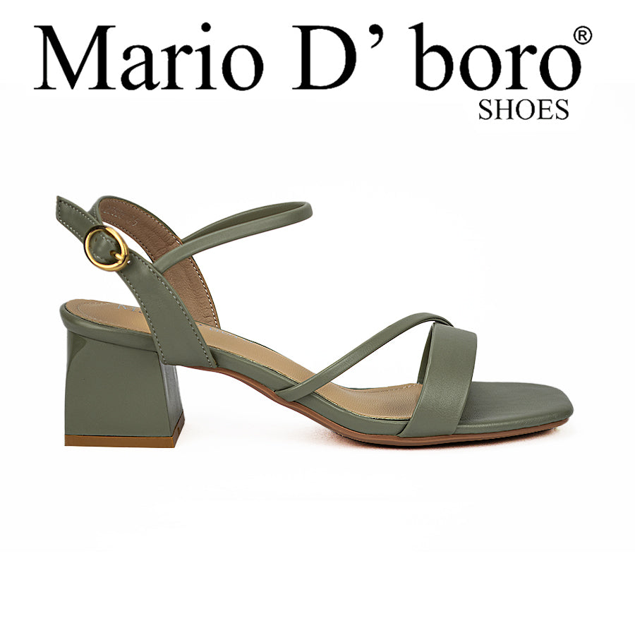 Mario D' Boro Women's Heeled Sandals Lv 22525 Old Rose/Green/Taupe C39 C51
