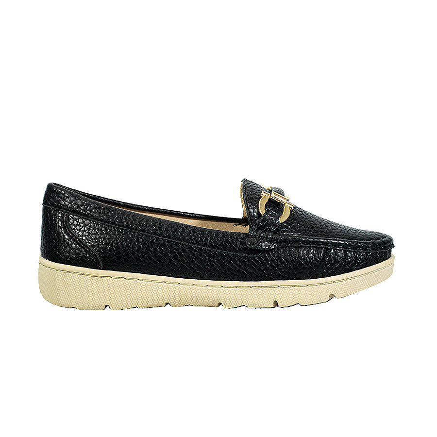 Mario D' Boro Women's Loafers LY 27812 Black/Bone C65